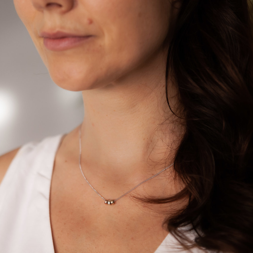 White Gold Trinity Sophia Necklace