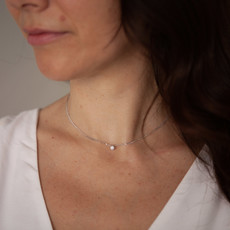LILA White Gold North Star Diamond Necklace