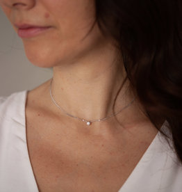 LILA White Gold North Star Diamond Necklace