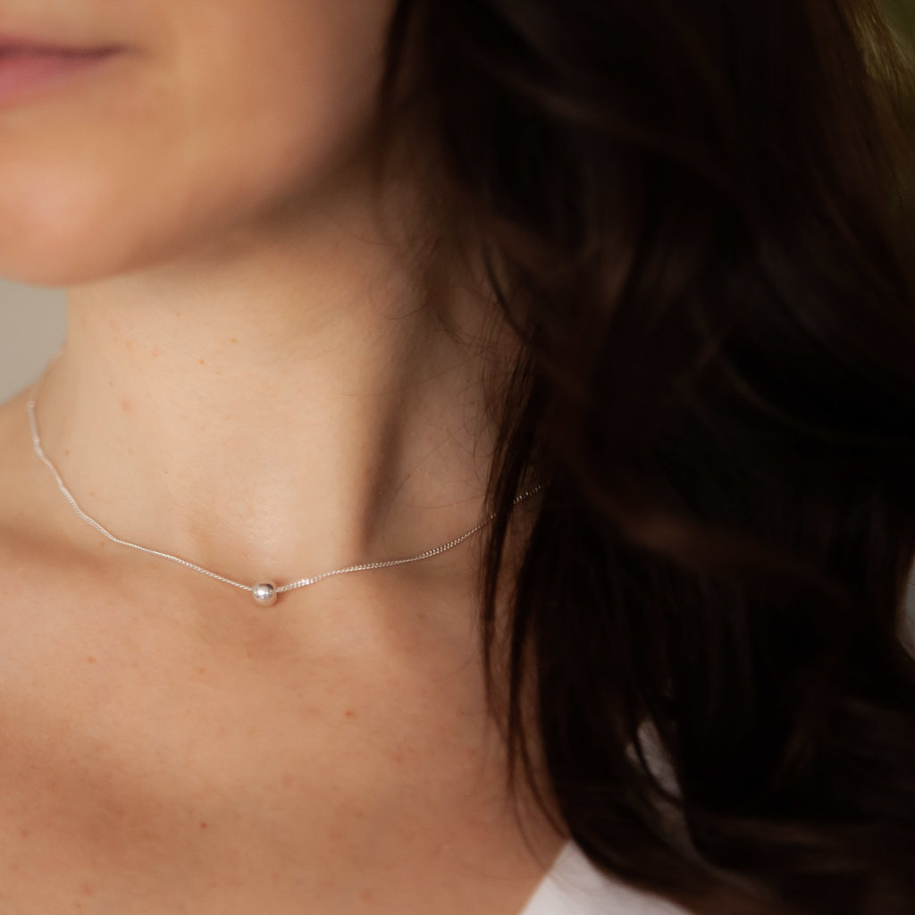 LILA Silver Floating Ball Necklace