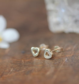 DARCY Gold Silhouette Heart Earrings