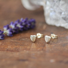 DARCY Gold Slender Heart Earrings