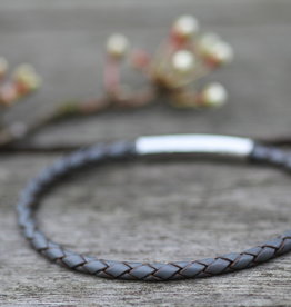 METRO Northcote Leather Bracelet Grey