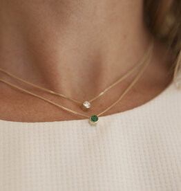 OCEANIA Gold Sliding Emerald Necklace