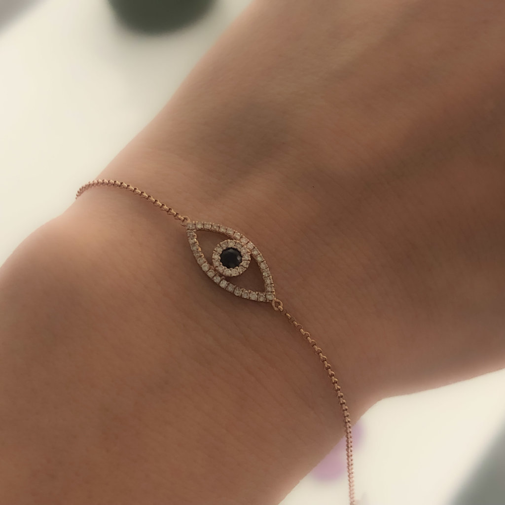 BOHO Rose Diamond and Sapphire Protection Bracelet
