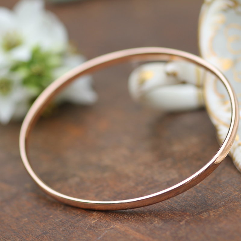 KENSINGTON Rose Gold Elipse Bangle