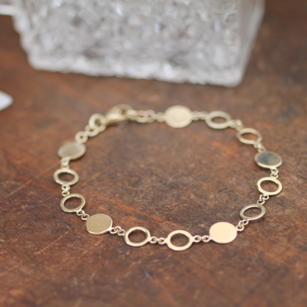 MADISON Gold Ecliptic Disc Bracelet