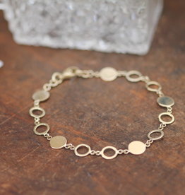 MADISON Gold Ecliptic Disc Bracelet