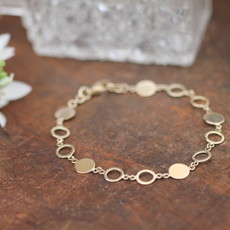 Gold Ecliptic Disc Bracelet