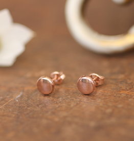 Rose Gold Button Earrings