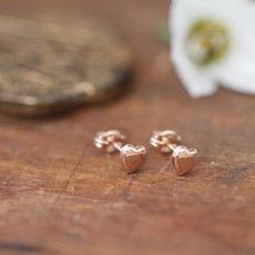 DARCY Rose Gold Petite Heart Earrings