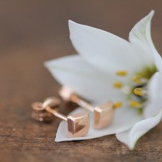 Rose Gold Cushion Earrings