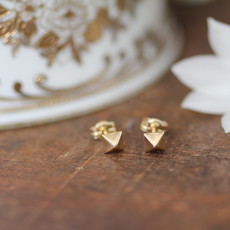 Gold Pyramid Earrings