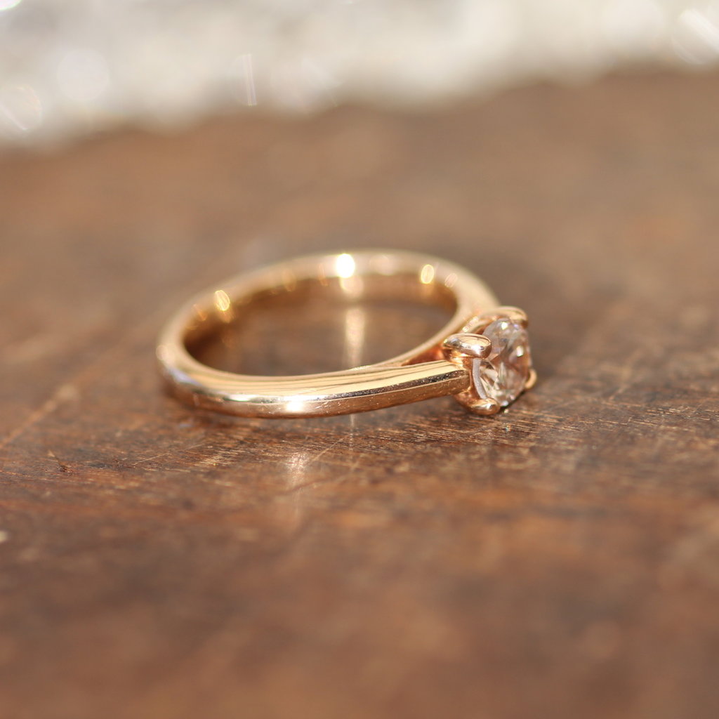 KENSINGTON Rose Gold Blush Diamond Solitaire Ring