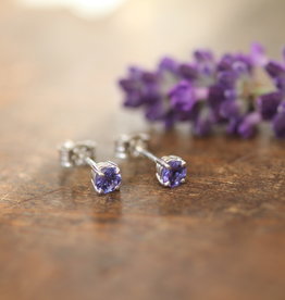 OCEANIA Tanzanite White Gold Stud Earrings