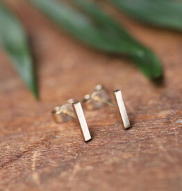 Gold Slender Bar Earrings