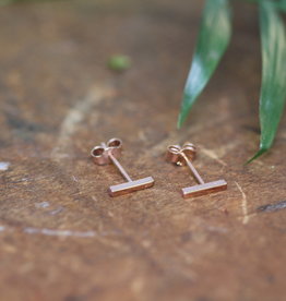 MADISON Rose Gold Slender Bar Earrings