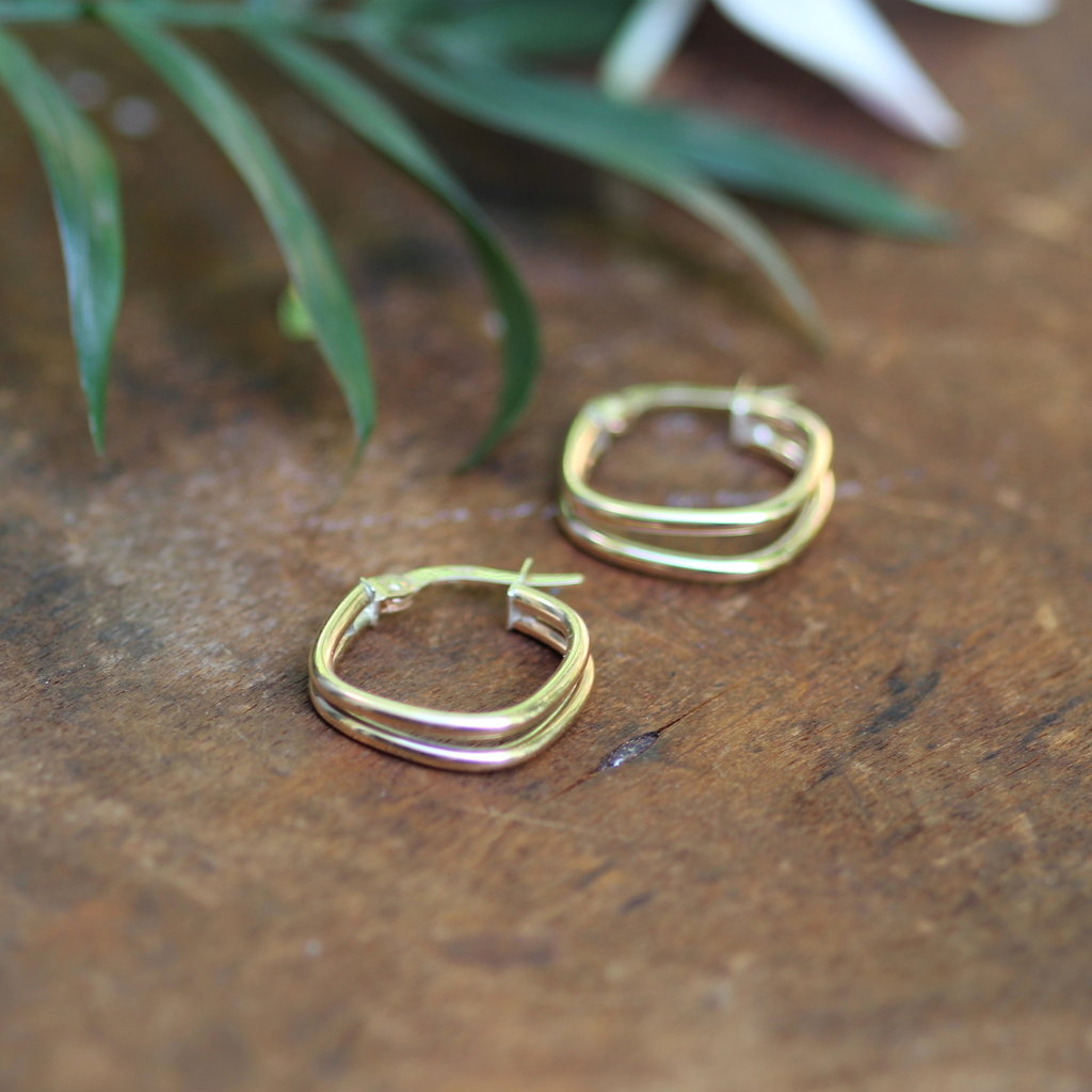 BLOSSOM Gold Lola Geo Hoop Earrings