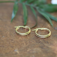 BLOSSOM Gold Lola Double Twist Hoop Earrings