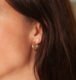 Gold Lola Double Twist Hoop Earrings