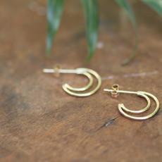 DARCY Gold Moon Silhouette Earrings