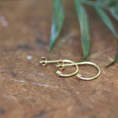 Gold Evelyn Cube Hoop Earrings