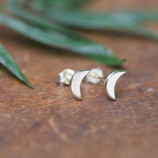 Gold Moon Crescent Earrings