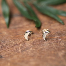 Gold Moon Crescent Earrings