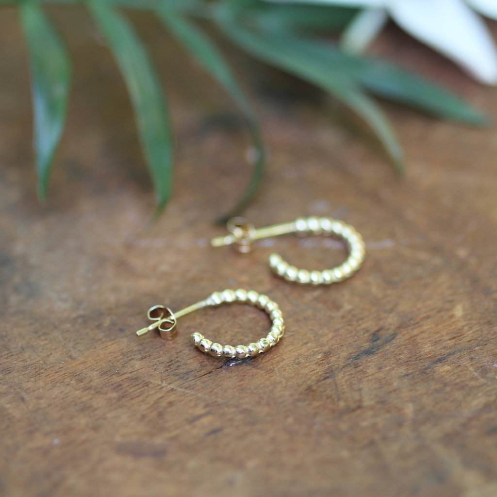 BLOSSOM Gold Lilly Hoop Earrings