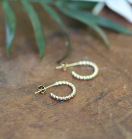 Gold Lilly Hoop Earrings