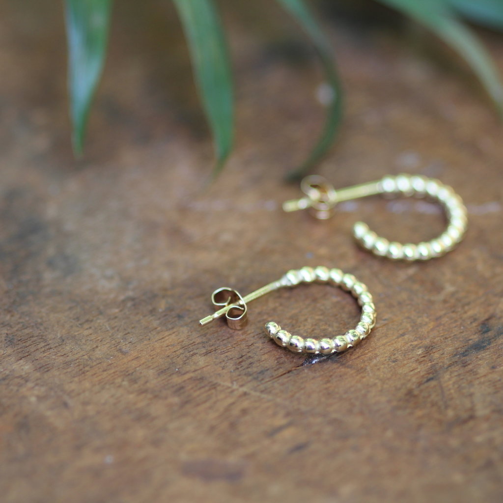 BLOSSOM Gold Lilly Hoop Earrings