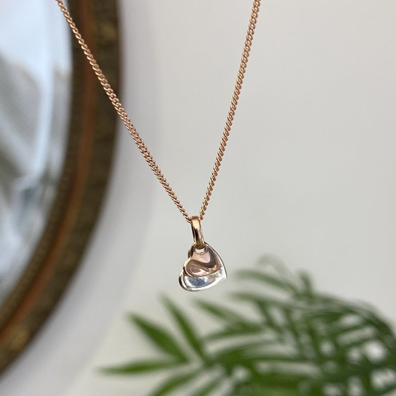DARCY 9 Carat Rose and White Gold Butterfly Heart Necklace
