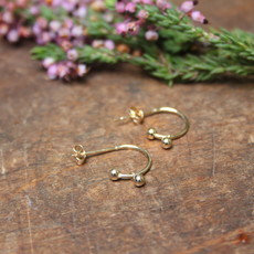 DARCY Gold Evelyn Bead Hoop Earrings