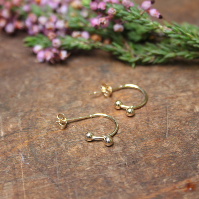 DARCY Gold Evelyn Bead Hoop Earrings