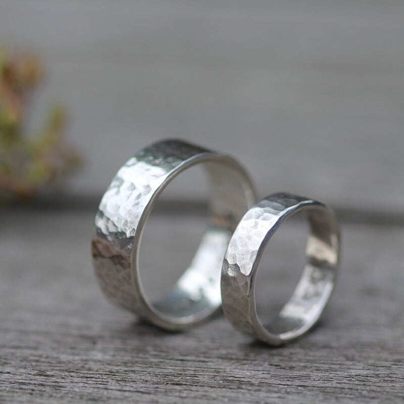 FORDE Arran Silver Wedding Rings