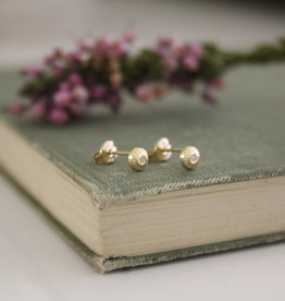 GATSBY Gold Shimmer Button Earrings