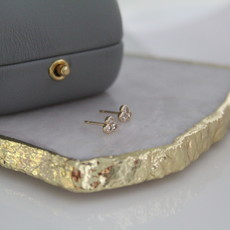 BLOSSOM Gold Ivy Tri Diamond Earrings