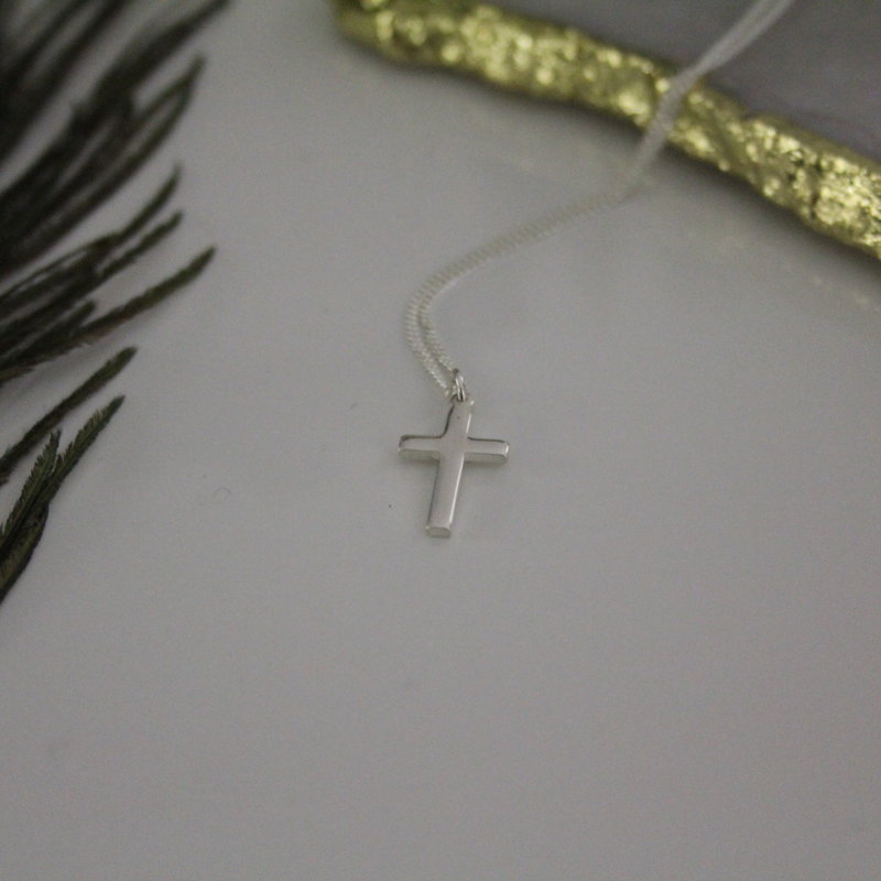 Silver Phoebe Cross Necklace