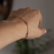 LILA Rose Gold Chain Twist Bracelet