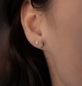 Gold Moon Crescent Earrings