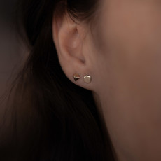 Gold Pyramid Earrings
