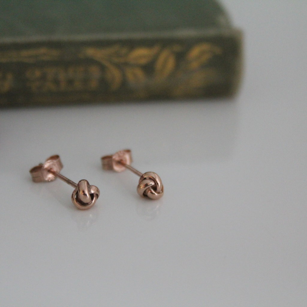 MADISON Rose Gold Love Knot Earrings