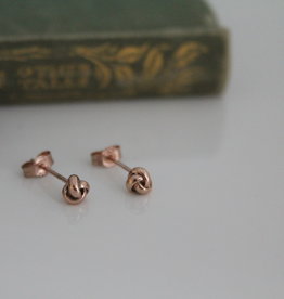 MADISON Rose Gold Love Knot Earrings