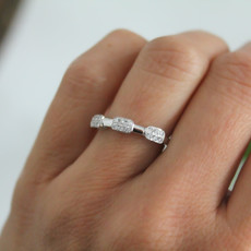 GATSBY White Gold Trinity Diamond Cluster Ring