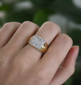 GATSBY Gold 2ct Diamond Arquette Ring