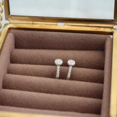 BLOSSOM White Gold Diamond Cluster Hoop Earrings