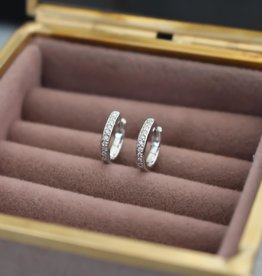 BLOSSOM White Gold Diamond Hoop Earrings