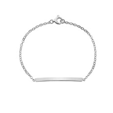 Silver Summer Chain Bar Bracelet