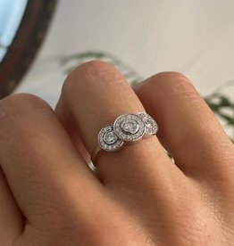 GATSBY White Gold Flora Diamond Ring 0.38ct