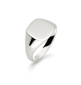 METRO Silver Cushion Signet Ring